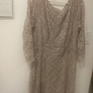 Plus size pink glitter dress size 16